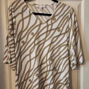 Michael Kors V neck open sleeve blouse